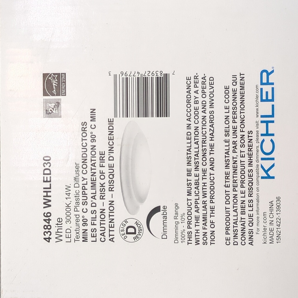 Kichler | White Ceiling Light | New